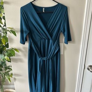 Comfortable Teal Maternity Dress